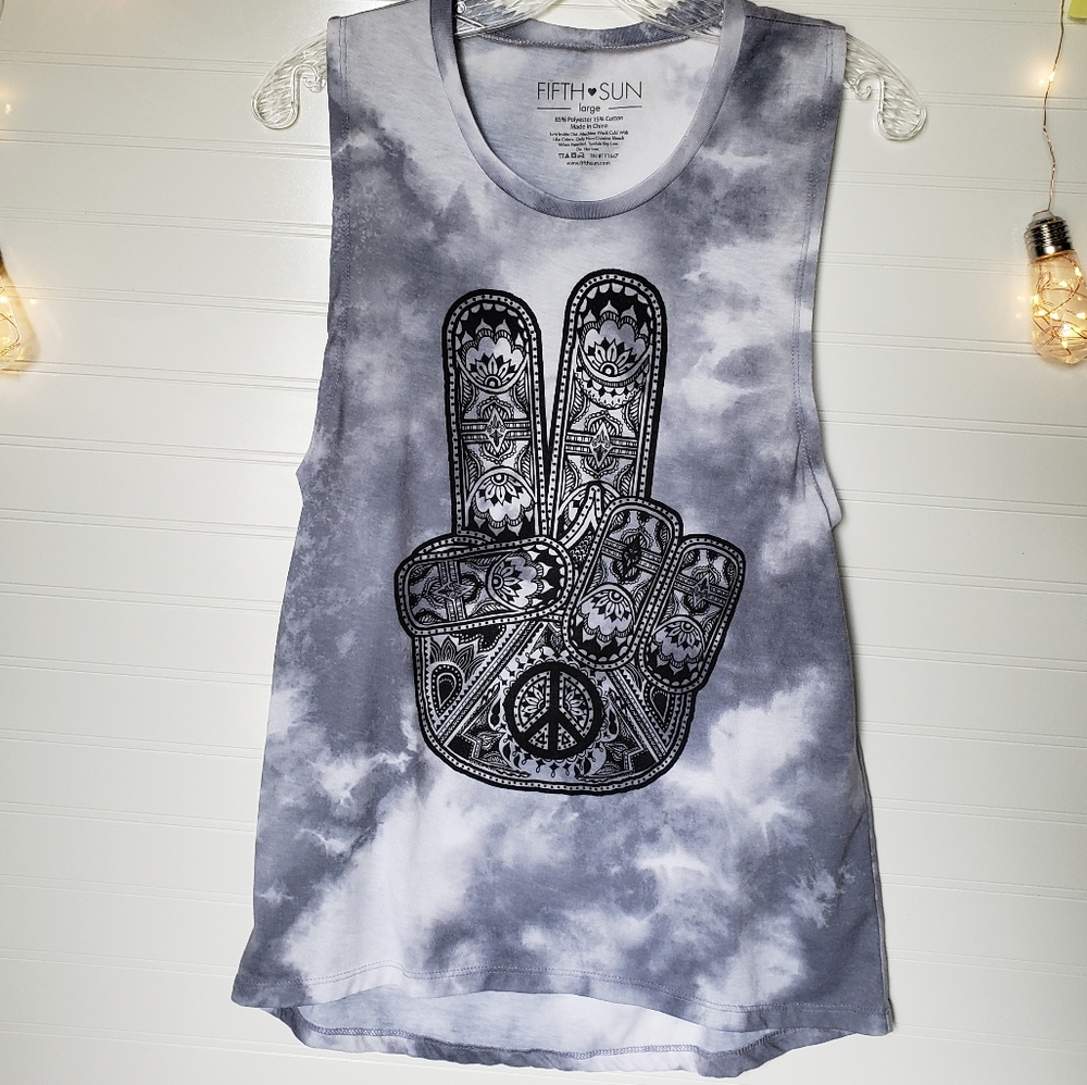 🛑SOLD🛑 N/A Fifth Sun tie dye sleeveless tank
